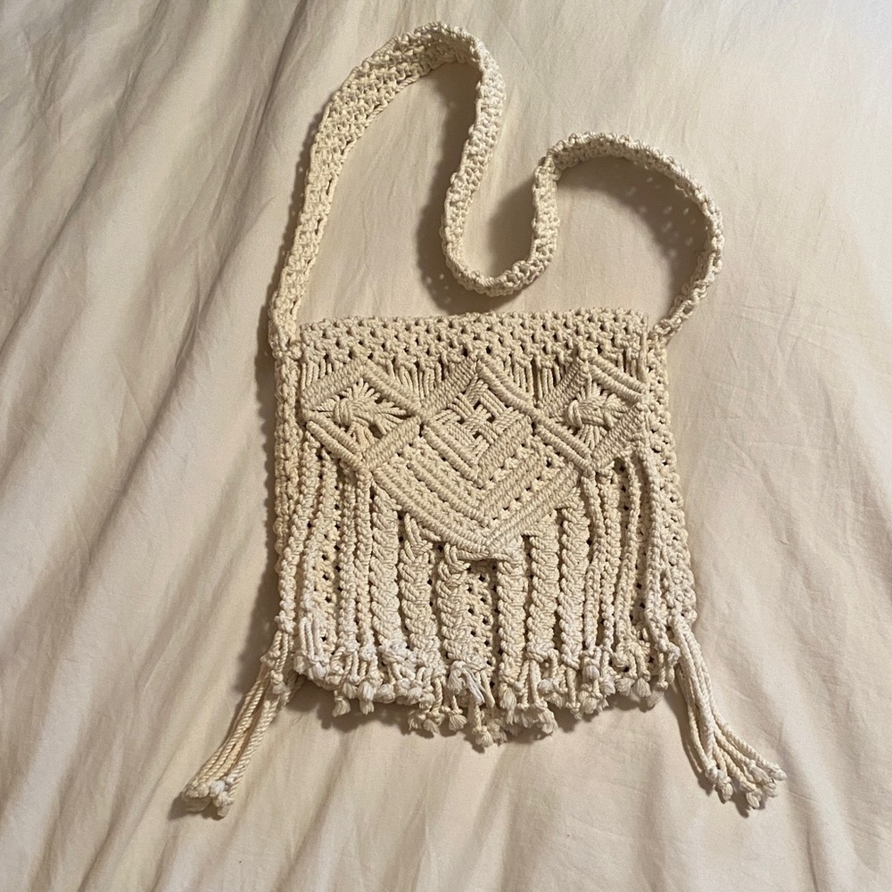 Vintage Cotton Crocheted Bag